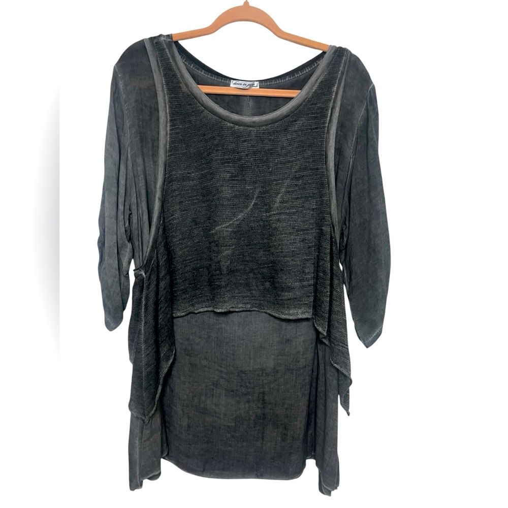 Dance in Paris Flowy Layered Top.